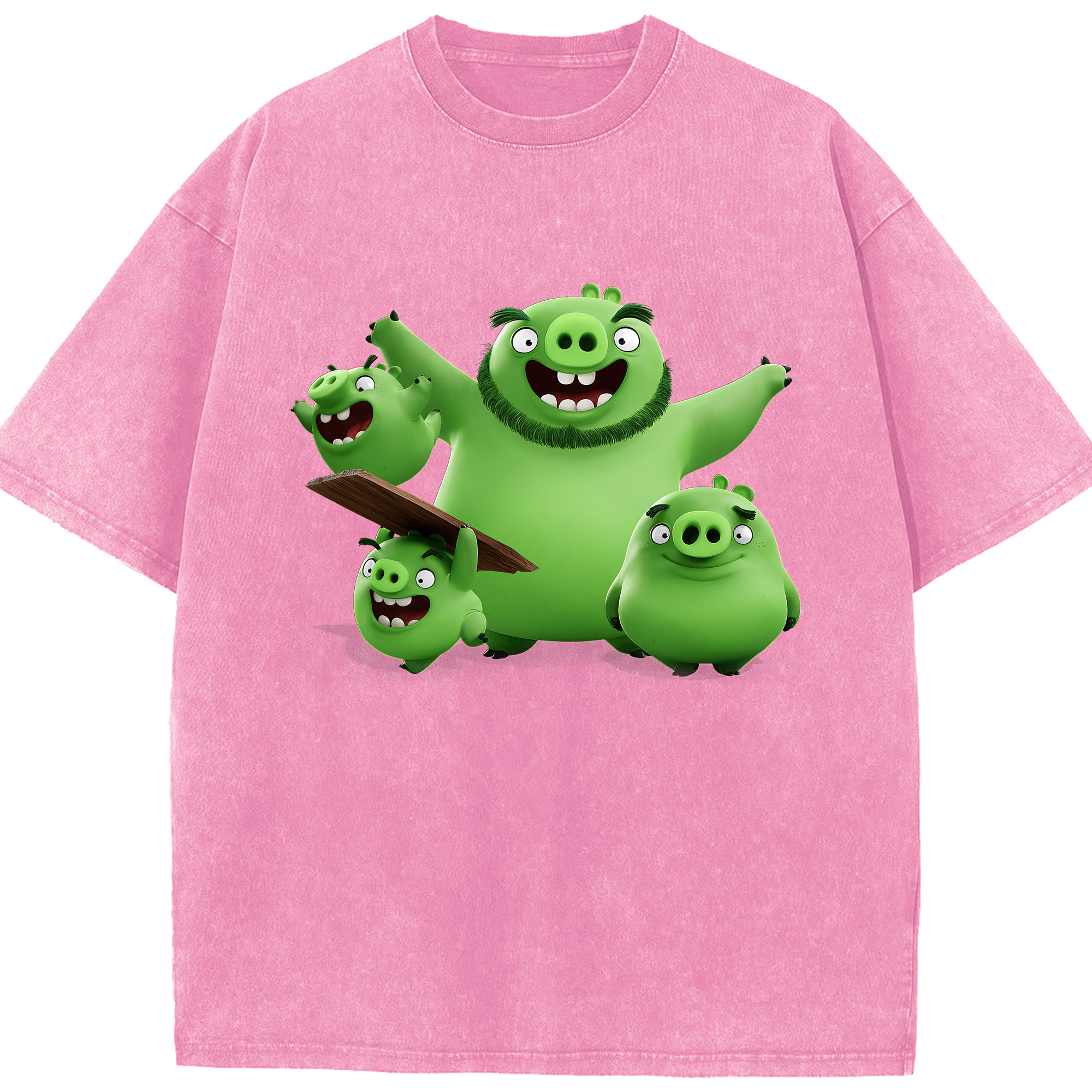 （画像用） Angry Birds アングリーバード 綿100% ヴィンテージ風 半袖Tシャツ（フロントプリント）
